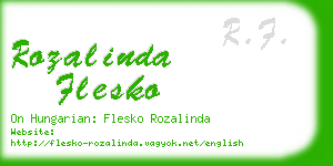rozalinda flesko business card